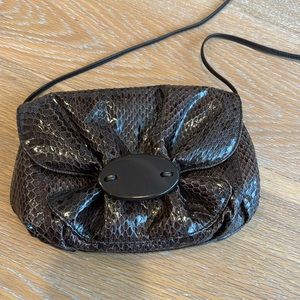 Vintage Aspects snakeskin brown shoulder bag